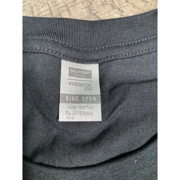 DigiPrint XL Plain Mens Black T-Shirt 100% Cotton  Premium Set Of 2 Crew Neck - Picture 2 of 6